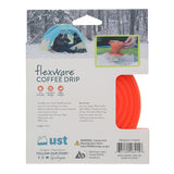 Ultimate Survival Technologies FlexWare Coffee Drip - Heat-Resistant Silicone - 3.25 x 4.5-inch Collapsible #2 Cone Filter Holder - Orange