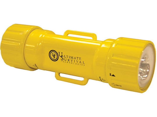 Ultimate Survival Technologies (Marine) See-Me Duo Dual-End LED Survival Flashlight - 2 x CREE White LEDs - 25 Lumens - Uses 3 x AAs - Yellow (85-51142-CRD)