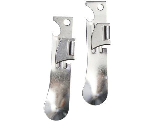 Ultimate Survival Technologies Can Opener Plus Spoon Camping Utensils - Nickel-Plated Steel - 2-Pack (20-02063-02)