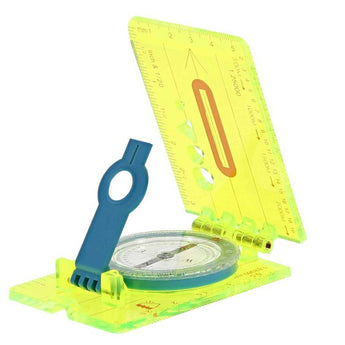 Ultimate Survival Technologies Hi Vis Lensatic Map Folding Compass with Adjustable Lens, Extended Base Plate and Breakaway Lanyard