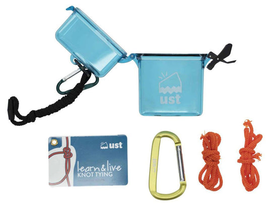 Ultimate Survival Technologies Learn and Live Knot Tying Kit Combo - Pairs Pocket Guide with 2 x 15-Inch Cord