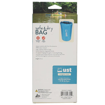 Ultimate Survival Technologies Safe & Dry Bag 25L - Includes D-ring - Integrated Buckle Feature - Blue