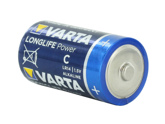 Varta Long Life Power C 1.5V Alkaline Button Top Batteries  - Retail Packaging, Sold Individually