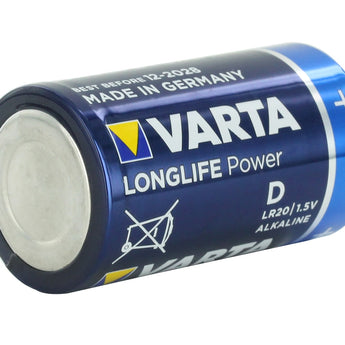 Varta Long Life Power D 1.5V Alkaline Button Top Batteries  - Retail Packaging, Sold Individually