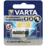 Varta Electronics V 28A V4034PX 6V Alkaline Button Top Battery - Equivalent to 4LR44, PX28A - 1 Piece Retail Card