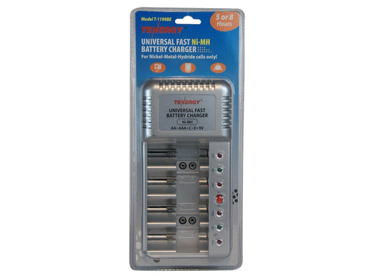 Tenergy V-1199 AA AAA C D 9V NiMH Battery Charger for AA, AAA, C, D, and 9V Cells (T-1199BE)