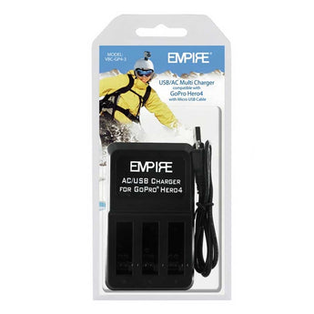 Empire VBC-GP4-3 GoPro Hero4 USB/AC Multi-Charger