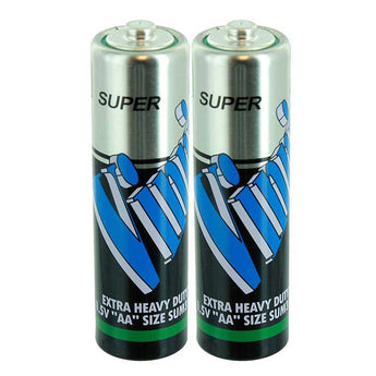 Vinnic Super Heavy Duty AA 1.5V Button Top Batteries - 2 or 4-Pack Shrink Wrap