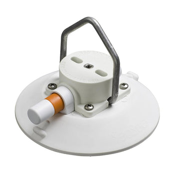 SeaSucker 6in Vacuum Mount with Flat-Top or Pointed Stainless Steel D-Ring - Black or White