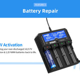 XTAR Dragon VP4L Plus 4 Slot Professional Battery Charger and Tester