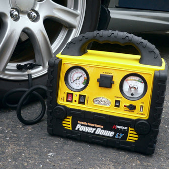 Wagan Tech 2464 Power Dome LT - 300 Amp Jump Starter with 260 PSI Air Compressor and 200 Watt Power Inverter - 12Ah SLA Battery