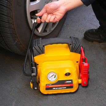 Wagan Tech 2467 Battery Jumper - 300 Amp Jump Starter with Air Compressor - 12Ah SLA Battery
