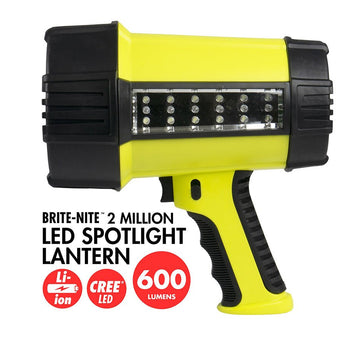 Wagan Brite-Nite 2 Million LED Rechargeable Spotlight Lantern - 600 Lumens - Includes 3.7V 1800mAh Li-ion Battery Pack