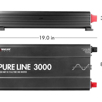 Wagan Pure Line 3000W Pure Sine Inverter (ETL)