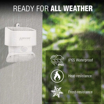 Wagan Solar Wall Light - 2000 Lumens - Includes Li-ion Battery Pack - White