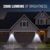 Wagan Solar Wall Light - 2000 Lumens - Includes Li-ion Battery Pack - White