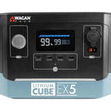Wagan EL8835 Lithium Cube EX5 Power Station - 25.2V 504Wh