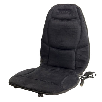 Wagan Stylish Soft Velour Heated Car Seat Cushion - Black (9438)