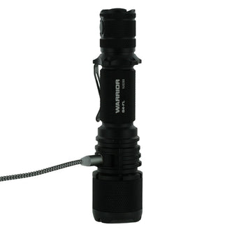 Powertac Warrior G4FL Rechargeable LED Flashlight - 4200 Lumens - CREE XHP70 - Uses 1 x 18650 (included) or 2 x CR123A