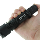 Powertac Warrior G4FL Rechargeable LED Flashlight - 4200 Lumens - CREE XHP70 - Uses 1 x 18650 (included) or 2 x CR123A