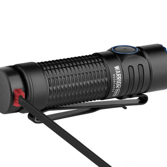 Olight Warrior Nano Rechargeable LED Flashlight - 1200 Lumens - Includes 1 x 18350 - Black or Red
