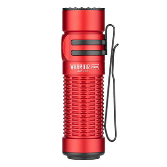 Olight Warrior Nano Rechargeable LED Flashlight - 1200 Lumens - Includes 1 x 18350 - Black or Red