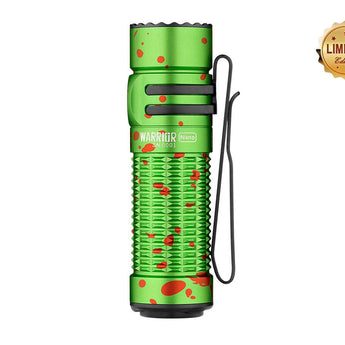 Olight Warrior Nano Rechargeable LED Flashlight - 1200 Lumens - Includes 1 x 18350 - Black or Red