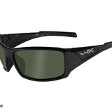 Wiley X WX Twisted Street Sunglasses Rx Ready with High Velocity Protection - Black Ops Matte Black Frame with Smoke Grey Lenses (SSTWI01)
