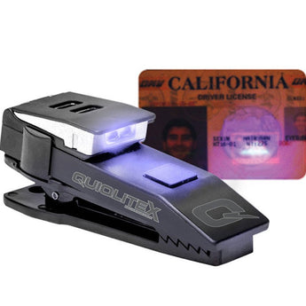 QuiqLite X USB Rechargeable UV and White LED Light - 75 Lumens - 385nm - Uses Built-in Li-ion Battery Pack