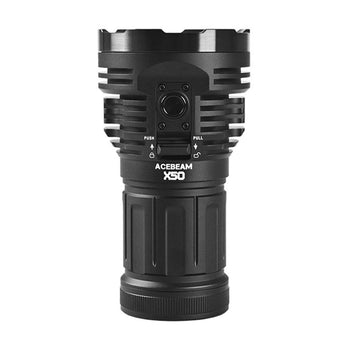 Acebeam X50 2.0 High Intensity USB-C Rechargeable Handheld Searchlight - 45000 Lumens - Uses Built-In 10.8V 4250mAh Li-ion Battery Pack - Cool or Neutral White LEDs
