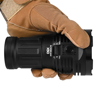 Acebeam X50 2.0 High Intensity USB-C Rechargeable Handheld Searchlight - 45000 Lumens - Uses Built-In 10.8V 4250mAh Li-ion Battery Pack - Cool or Neutral White LEDs