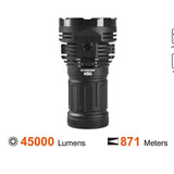 Acebeam X50 2.0 High Intensity USB-C Rechargeable Handheld Searchlight - 45000 Lumens - Uses Built-In 10.8V 4250mAh Li-ion Battery Pack - Cool or Neutral White LEDs