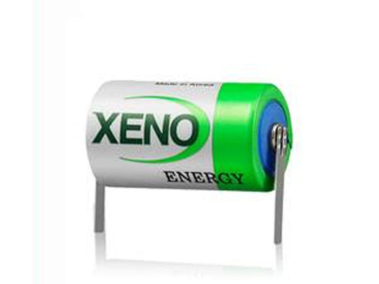Xeno XL-050F 1/2AA 1200mAh 3.6V Lithium Thionyl Chloride (Li-SOCl2) Bobbin Wound Battery with T1, T2, T3, or T3R Tabs - Bulk