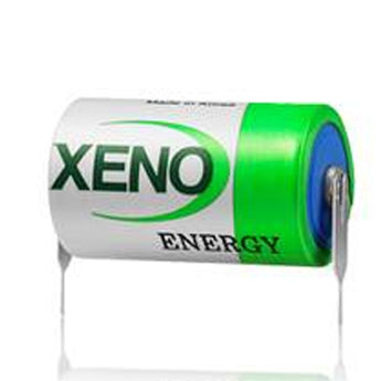 Xeno XL-050F 1/2AA 1200mAh 3.6V Lithium Thionyl Chloride (Li-SOCl2) Battery with T1, T2, T3, or T3R Tabs - Bulk