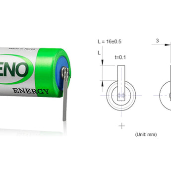 Xeno XL-205F D-cell 19000mAh 3.6V Lithium Thionyl Chloride (Li-SOCl2) Button Top or Battery with Tabs - Bulk