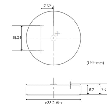 Xeno XL-210F Wafer 1/10 D Cell 1000mAh 3.6V 1A Lithium Thionyl Chloride (LiSOCI2) Battery