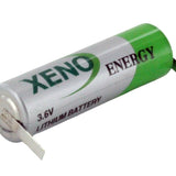 Xeno XLP-060F AA 2400mAh 3.6V High Pulse Lithium Thionyl Chloride (LiSOCI2) Battery with Terminal Options
