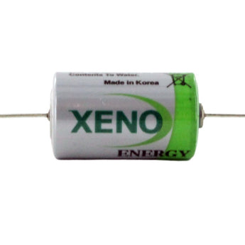 Xeno XL-050F-AX 1/2AA 1200mAh 3.6V 1.2A Lithium Thionyl Chloride (LiSOCI2) Battery with Axial Leads - Bulk