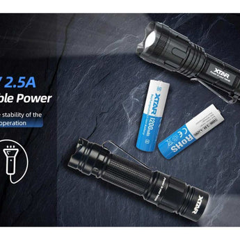 XTAR 14500 1200mAh 3.7V Protected 2.8A Lithium Ion (Li-ion) Button Top Battery