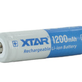 XTAR 14500 1200mAh 3.7V Protected 2.8A Lithium Ion (Li-ion) Button Top Battery