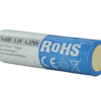 XTAR 14500 1200mAh 3.7V Protected 2.8A Lithium Ion (Li-ion) Button Top Battery