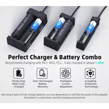 XTAR RCR123A / 16340 850mAh 3.6V Protected Lithium Ion (Li-ion) Button Top Battery - Boxed