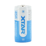 XTAR RCR123A / 16340 850mAh 3.6V Protected Lithium Ion (Li-ion) Button Top Battery - Boxed