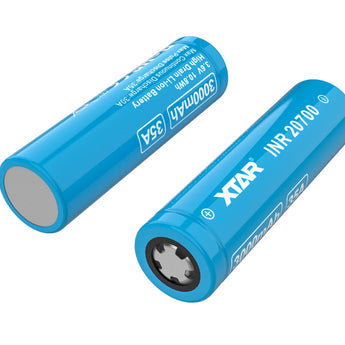 XTAR Molicel INR 20700 3000mAh 3.6V Unprotected High-Drain 35A Lithium Ion (Li-ion) Flat Top Battery