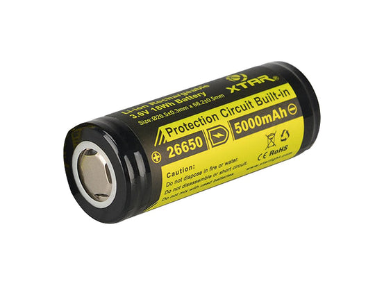 XTAR 26650 Battery - Angle Shot
