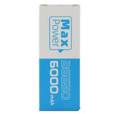 XTAR 26650 6000mAh 3.6V 10A Protected Lithium Ion (Li-ion) Button Top Battery - Boxed