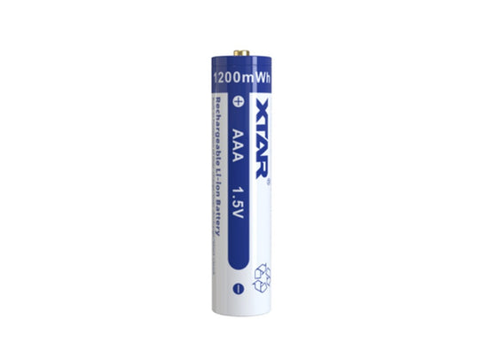 XTAR 1200mWh Lithium-Ion AAA Vertical View of Front Jacket 
