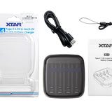 XTAR BC4 4-Bay Smart Charger for NiMH and LI-ion AA and AAAs