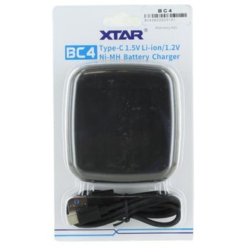 XTAR BC4 4-Bay Smart Charger for NiMH and LI-ion AA and AAAs