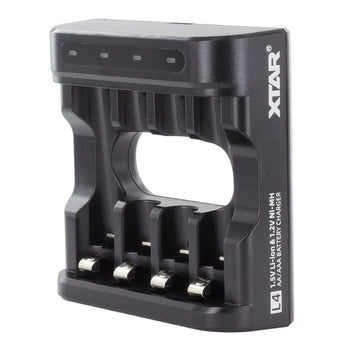 XTAR L4 4-Bay Smart Charger for NiMH and Li-ion AA and AAAs